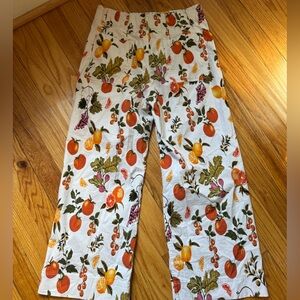Maeve Colette Vegetable Print Crop Pants